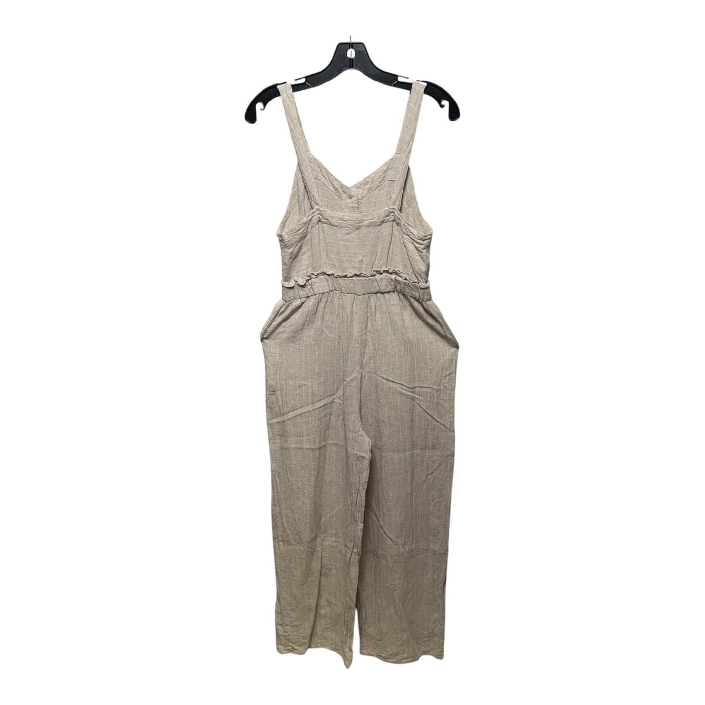 Linen Blend Jumpsuit By Romeo And Juliet In Beige, Size: M