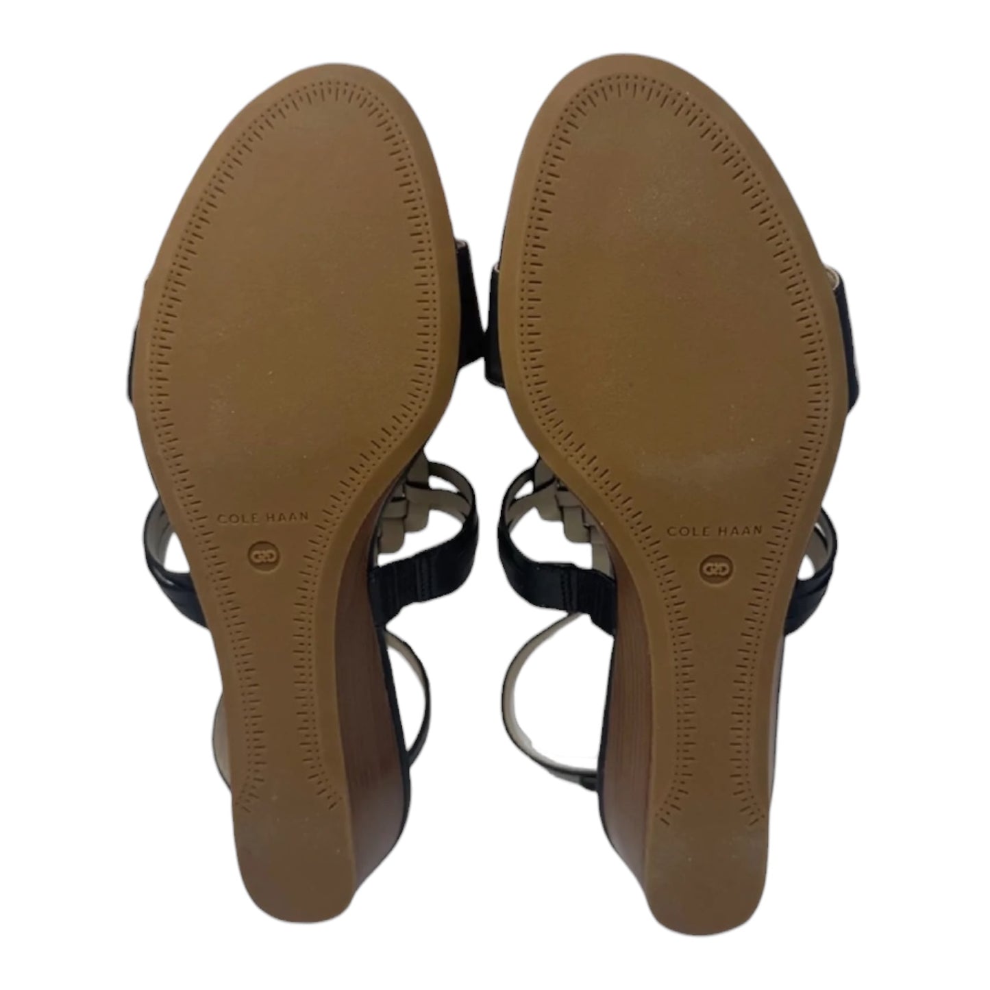 Sandals Heels Wedge By Cole-haan In Black, Size: 8