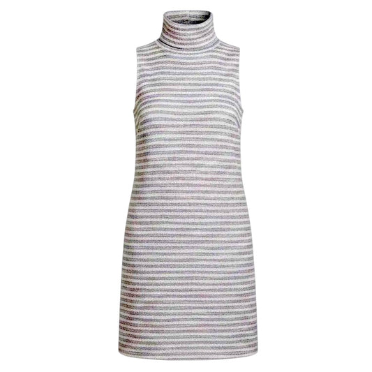 Nubby Sleeveless Mock Neck Dress By Akemi And Kin In Striped Pattern, Size: S