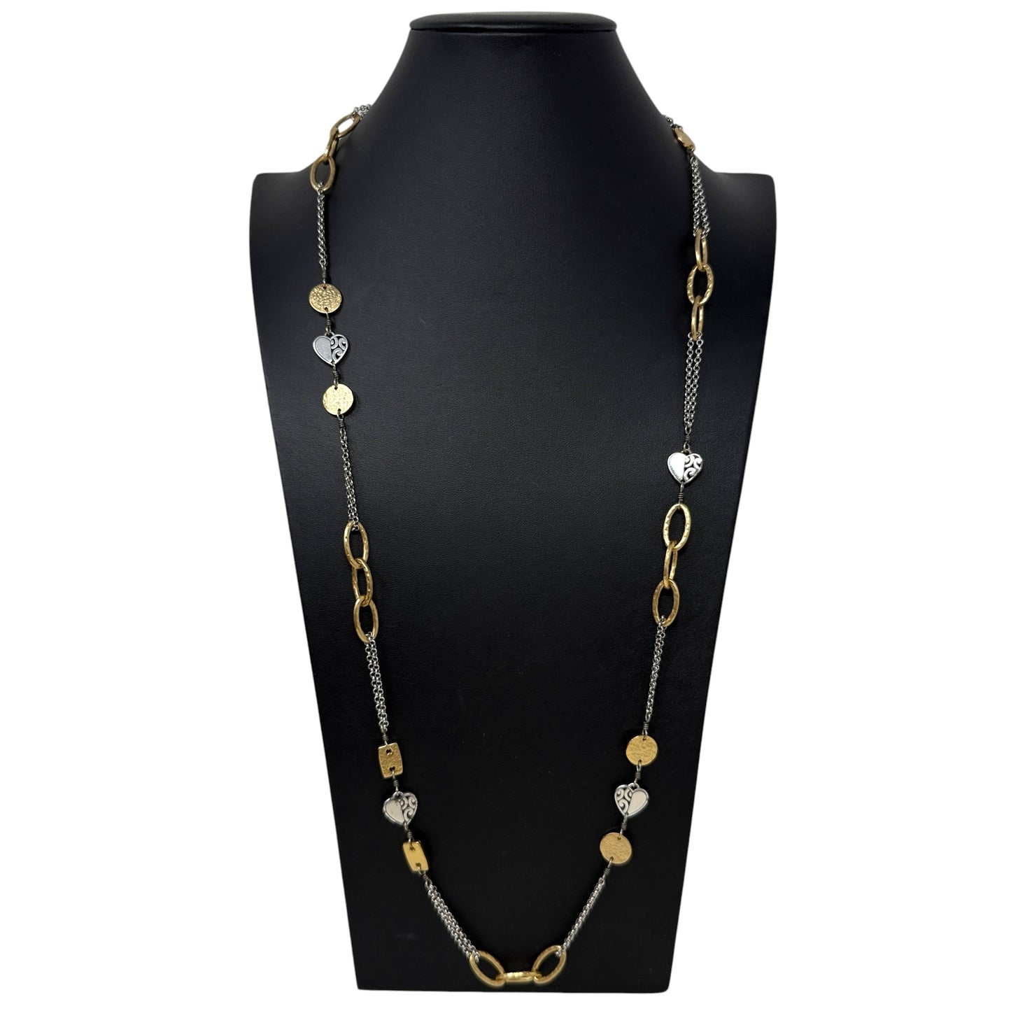Two Tone Deco Station Necklace By Brighton