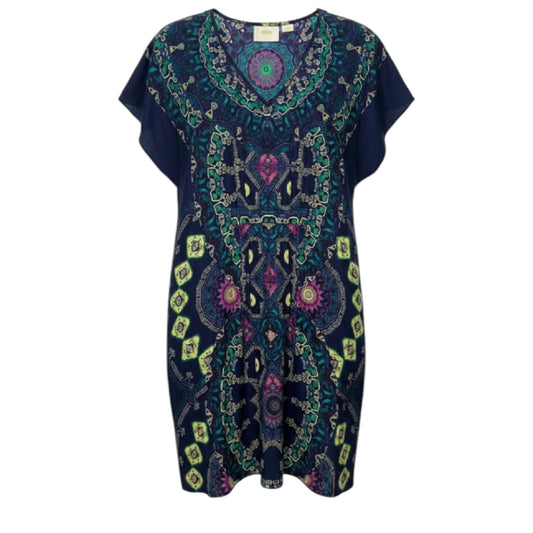 Medallion Silk Tunic Dress By Maeve In Multi-colored, Size: M