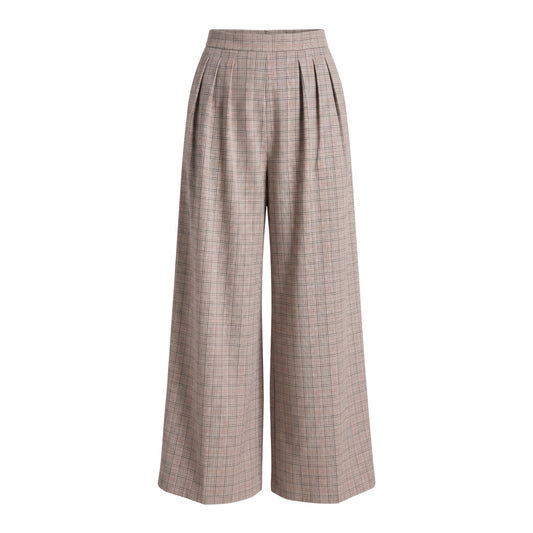 Pleated Wide-Leg Plaid Trousers By Corey Lynn Calter X Anthropologie In Plaid Pattern, Size: XS/S ESTIMATED