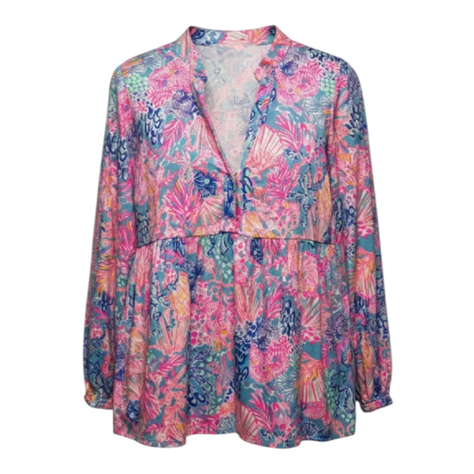 Winona Top Designer By Lilly Pulitzer In Multi Splendor In The Sand, Size: S