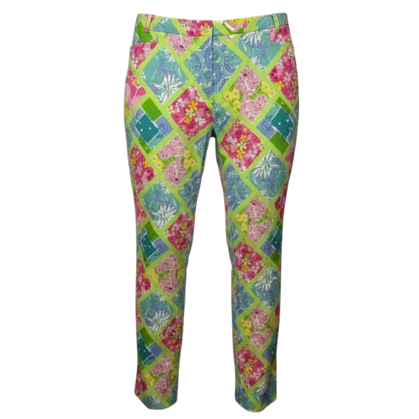 Vintage Surf N Patch Capri Pants Designer By Lilly Pulitzer In Animal Print, Size: 12 (estimated)