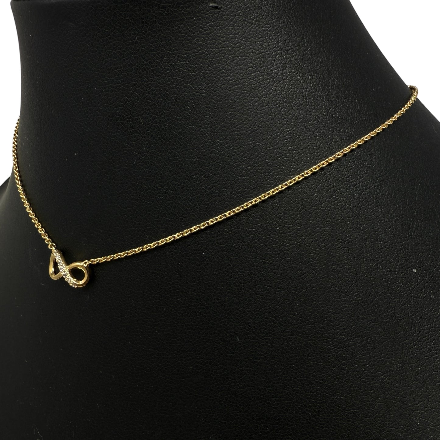 Sparkling Pavé CZ Infinity Collier Necklace In 14K Gold Over Sterling Silver By Pandora