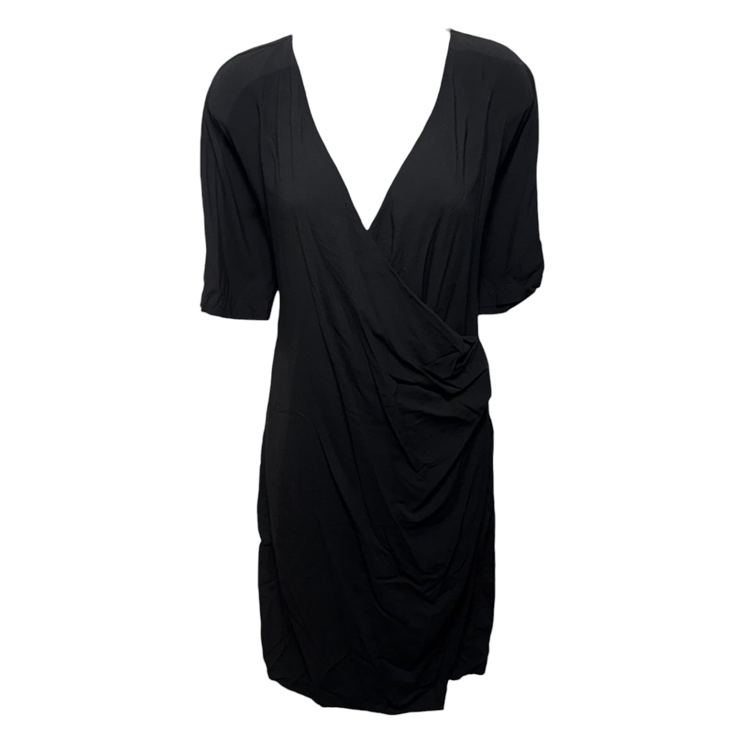 Faux Wrap Midi Dress By James Perse In Black, Size: M