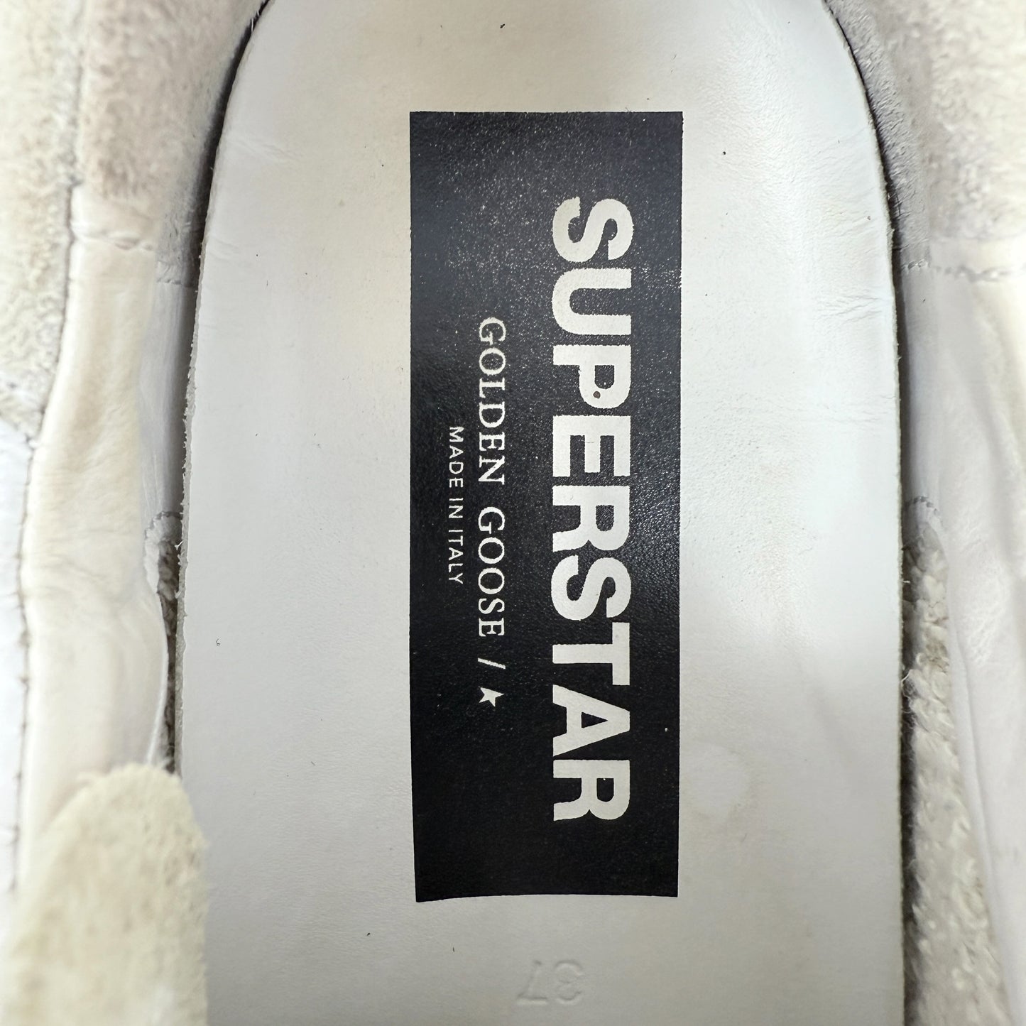 Superstar Sneakers In White Leather Rainbow Luxury Designer By Golden Goose In White, Size: 7 (37)