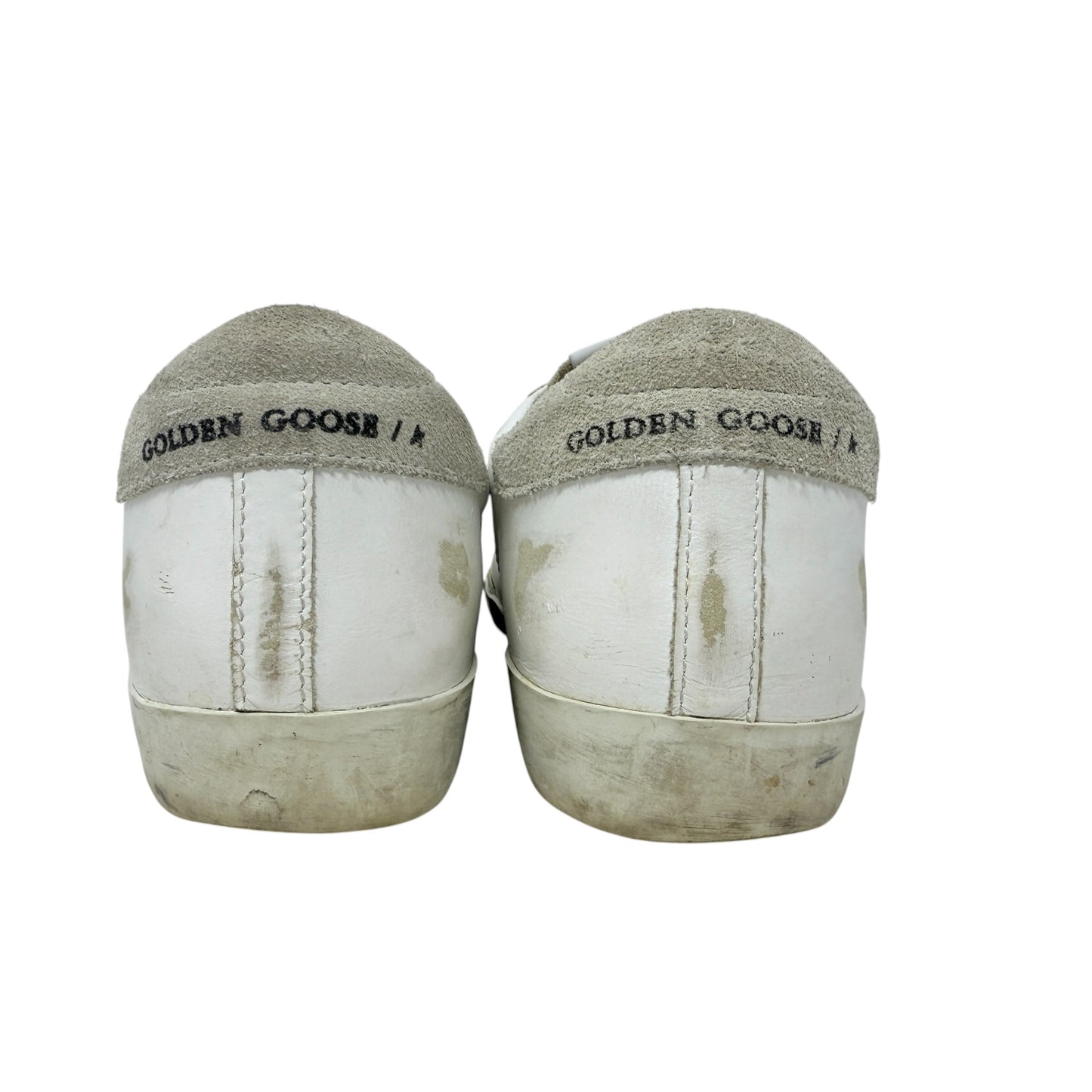Superstar Sneakers In White Leather Rainbow Luxury Designer By Golden Goose In White, Size: 7 (37)