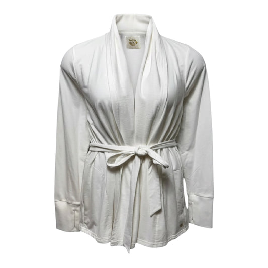 Caspian Wrap Sweater Cardigan Designer By Luxletic by Lilly Pulitzer In Resort White, Size: L