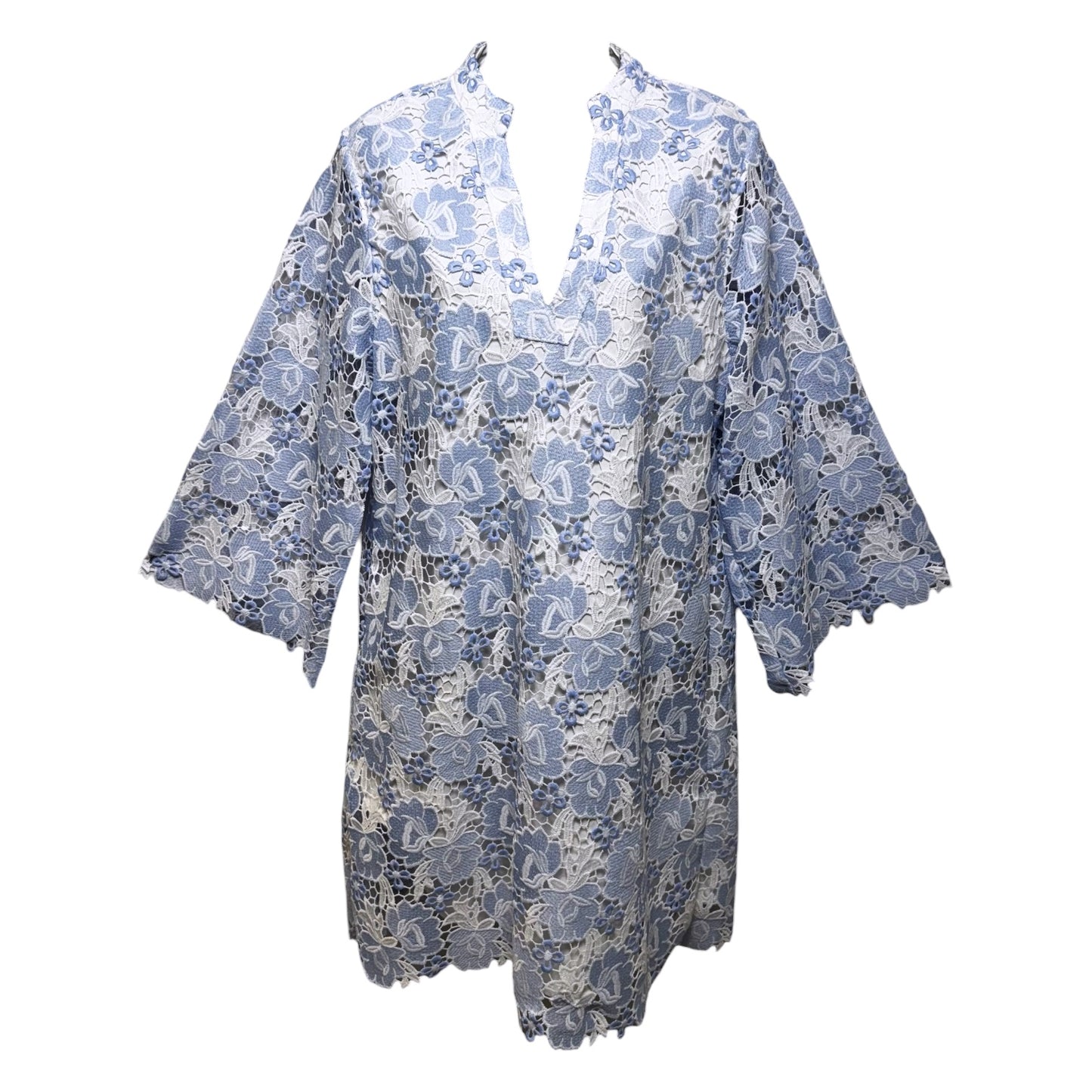 The Grace Mini Dress By J. Marie In Blue & White, Size: XS