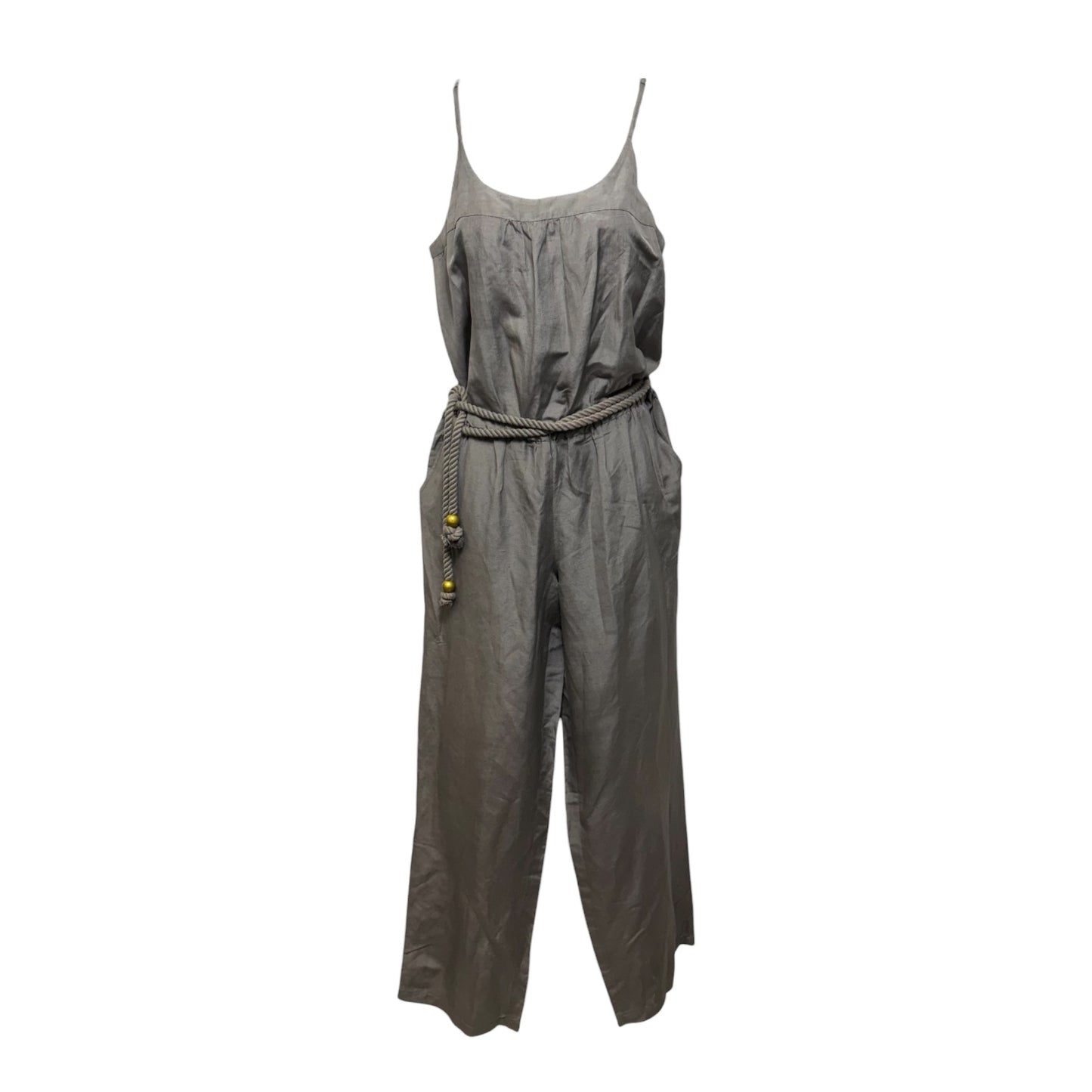 Silk-Linen Jumpsuit By Ali Ro In Grey, Size: 4