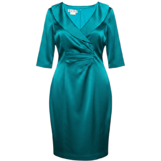 Dress Party Midi By Kay Unger In Teal, Size: 8