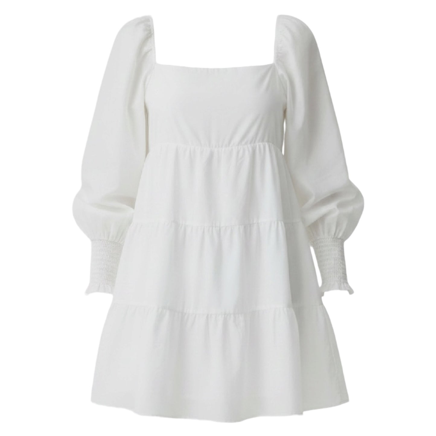 Rowen Tie Back Silk & Cotton Dress Designer By Alice + Olivia In White, Size: L