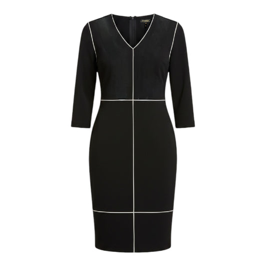 Dress Designer By Escada In Black & White, Size: 12 (42)