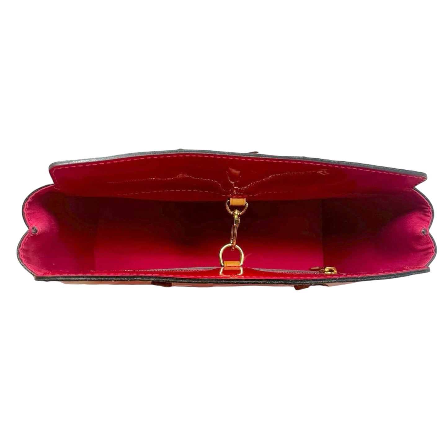 Vernis Catalina Tote Luxury Designer By Louis Vuitton In Indien Rose Embossed Patent Leather, Size: Small