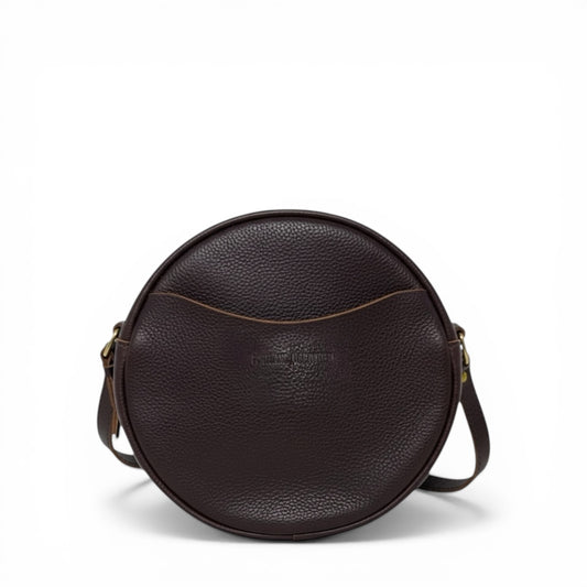 Almost Perfect Leather Circle Crossbody Bag By Portland Leather, Size: Small