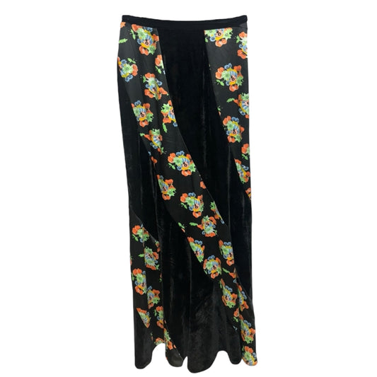 Twisted Velvet Satin Maxi Skirt By Free People In Black, Size: 0