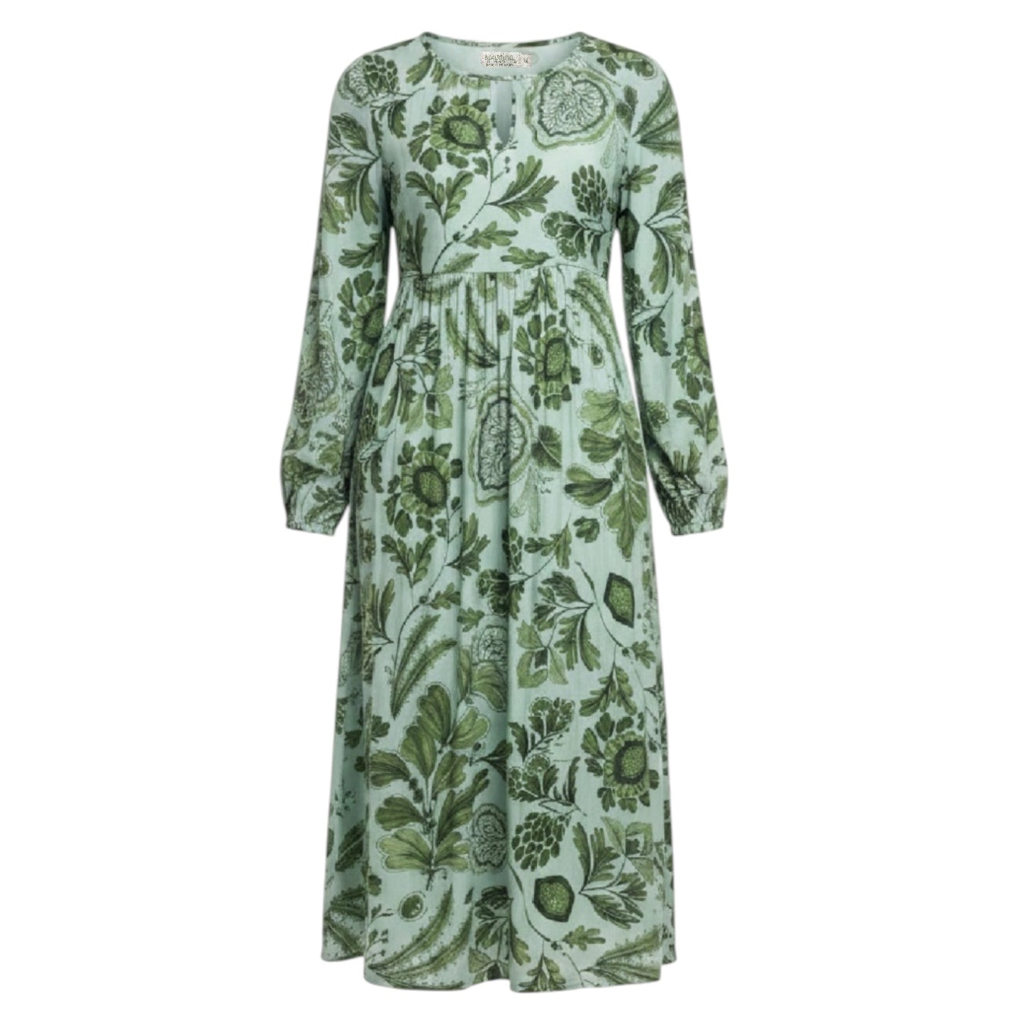 Andrea Midi Dress By Spartina In Serpentine Foliage Pesto, Size: M