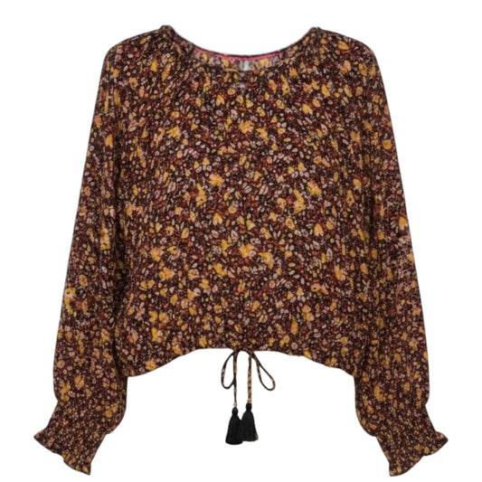 Pauline Balloon-Sleeved Blouse By Anthropologie In Floral Print, Size: S