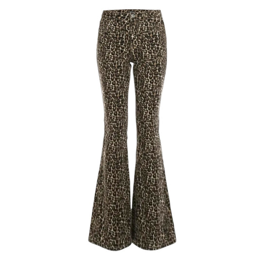 Just Float On Printed Flared Jeans By We The Free In Animal Print, Size: 0/25