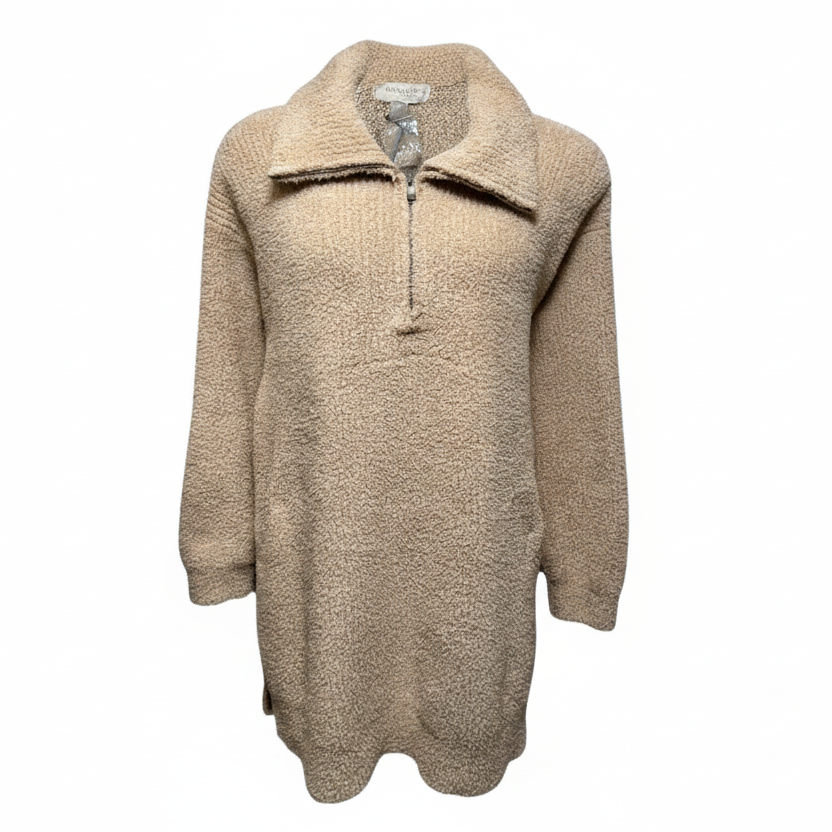 CozyChic Half Zip Tunic By Barefoot Dreams In Tan, Size: 1X