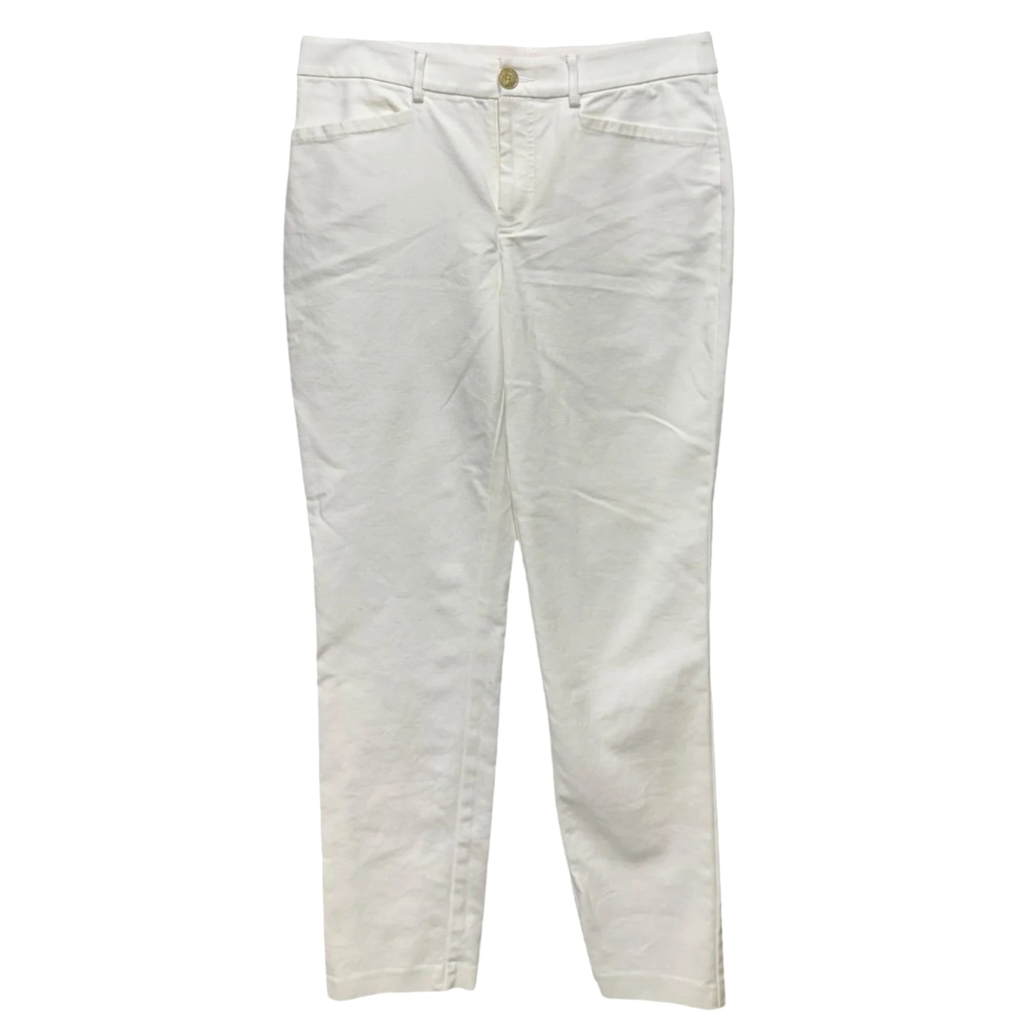 Kelly Stretch Pants Designer By Lilly Pulitzer In Resort White, Size: 8