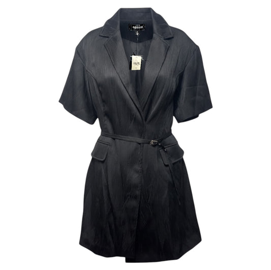 Lorenzo Short-Sleeve Belted Blazer Dress By 4SI3NNA X Anthropologie In Black, Size: S