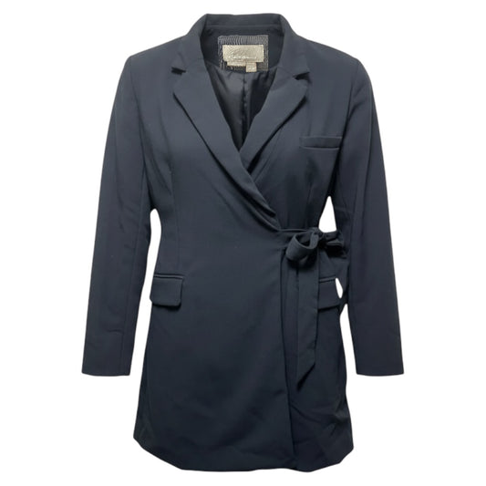 Tie-Waist Blazer Mini Dress By Anthropologie In Black, Size: 8