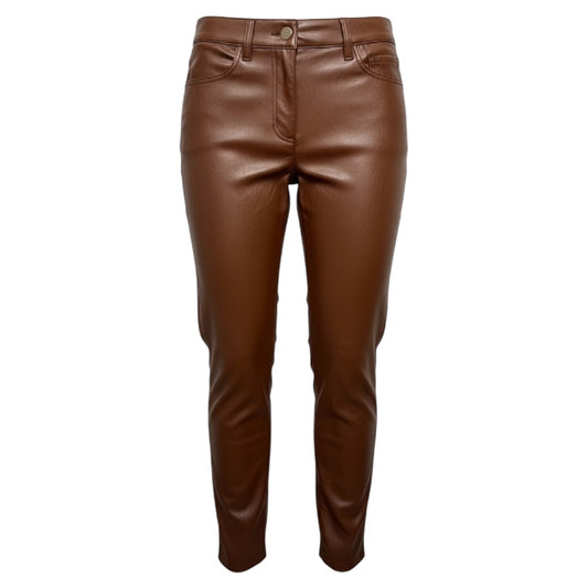 Faux Leather Pants By Talbots In Brown, Size: 0p