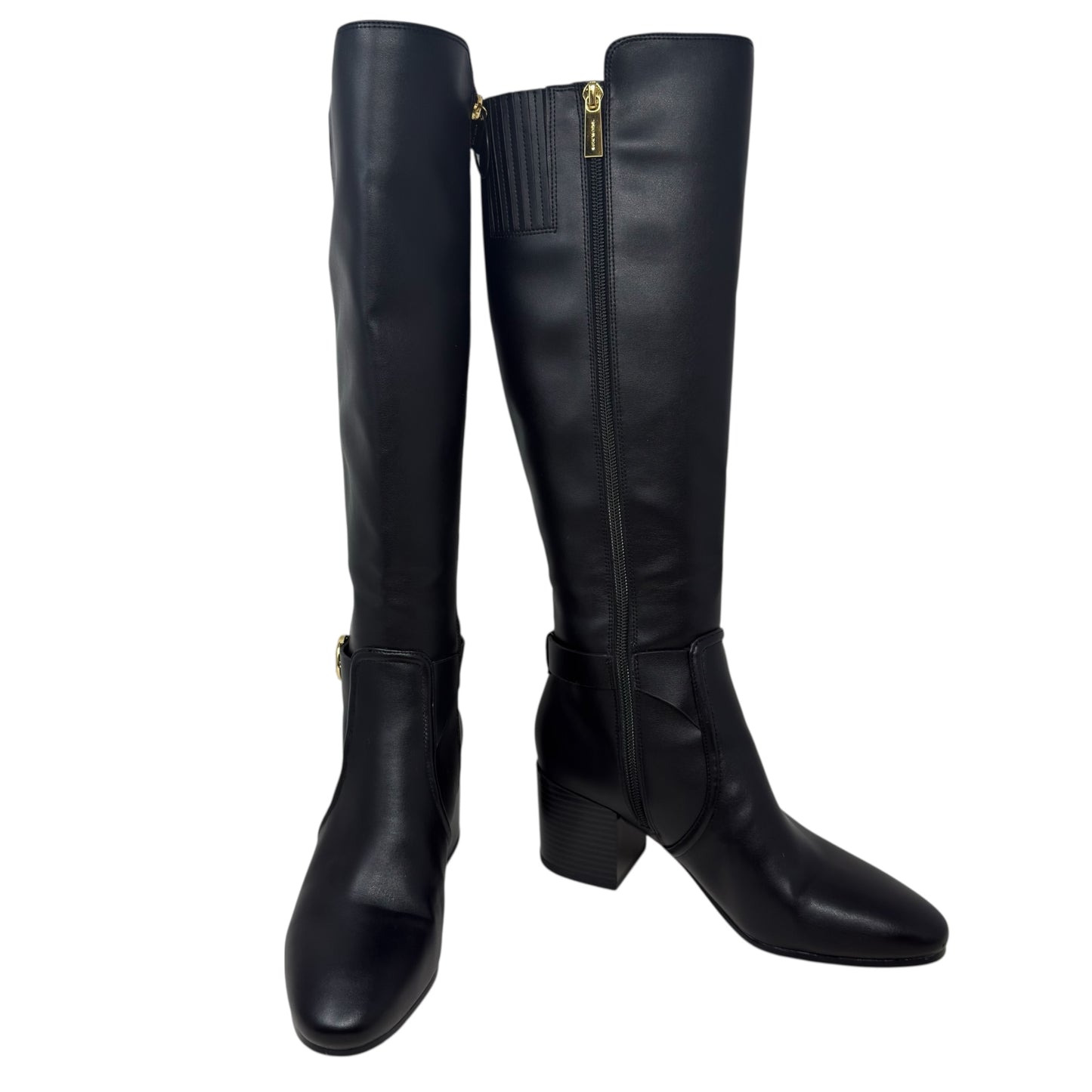 Carmen Leather Riding Boots By Michael By Michael Kors In Black, Size: 6.5