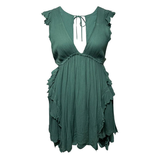 More Is More Mini Dress By Free-Est by Free People In Green, Size: L