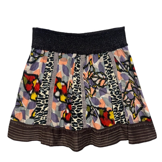 Pull On A Line Cotton Mini Skirt By Free People In Multi-colored Animal Print, Size: M