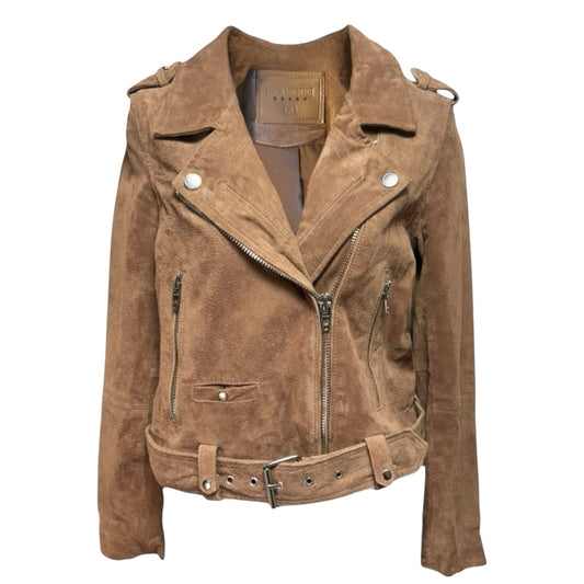 Coffee Bean Suede Cropped Moto Jacket By Blanknyc  Size: S