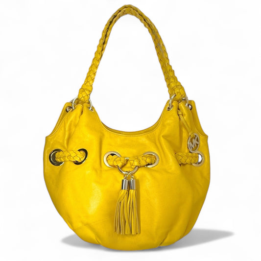 Braided Grommet Tassel Bucket Bag Designer By Michael Kors  Size: Medium