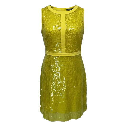 Kenzie Sequin Dress By Coast In Yellow, Size: 12