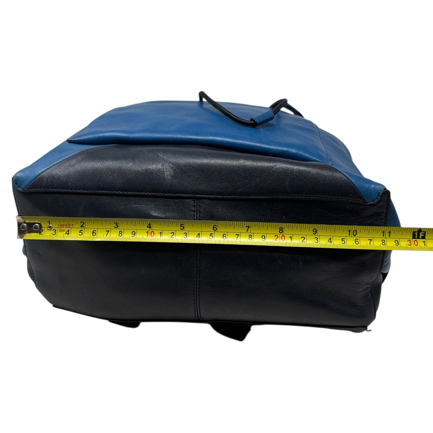 Manhattan Leather Backpack Designer By Coach, Size: Large