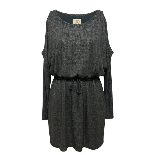 Cold Shoulder Dress Party Short By Chaser In Gold & Green, Size: S