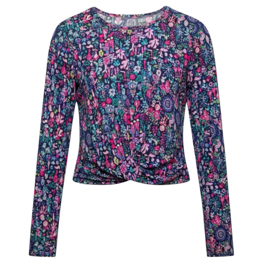 Oden Top Designer By Luxletic by Lilly Pulitzer In Low Tide Navy Jewely, Size: M