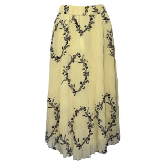 Georgette Midi Skirt By Ganni In Floral Shadow Flan, Size: 4/36