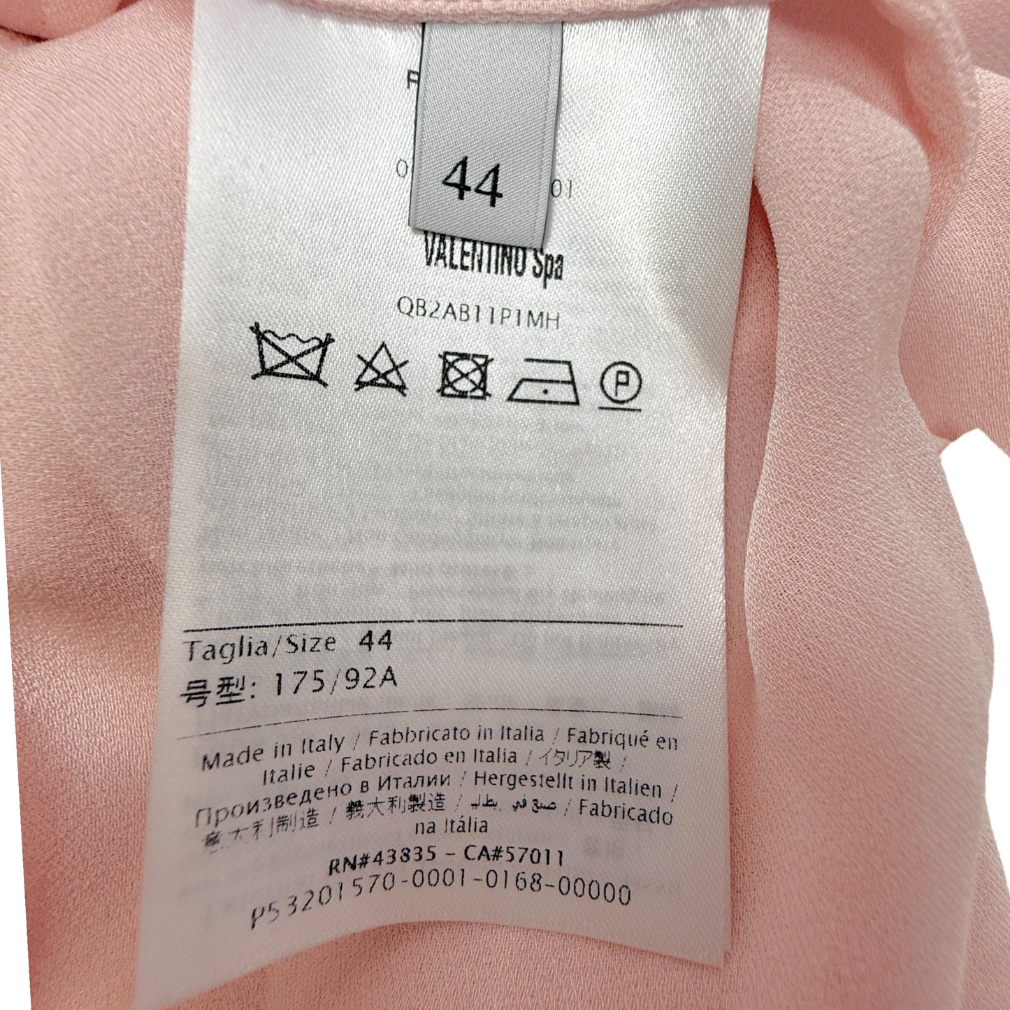 Ruffled Silk Crépe de Chine Mini Dress Luxury Designer By Valentino Garavani In Pink, Size: US 8/IT 44