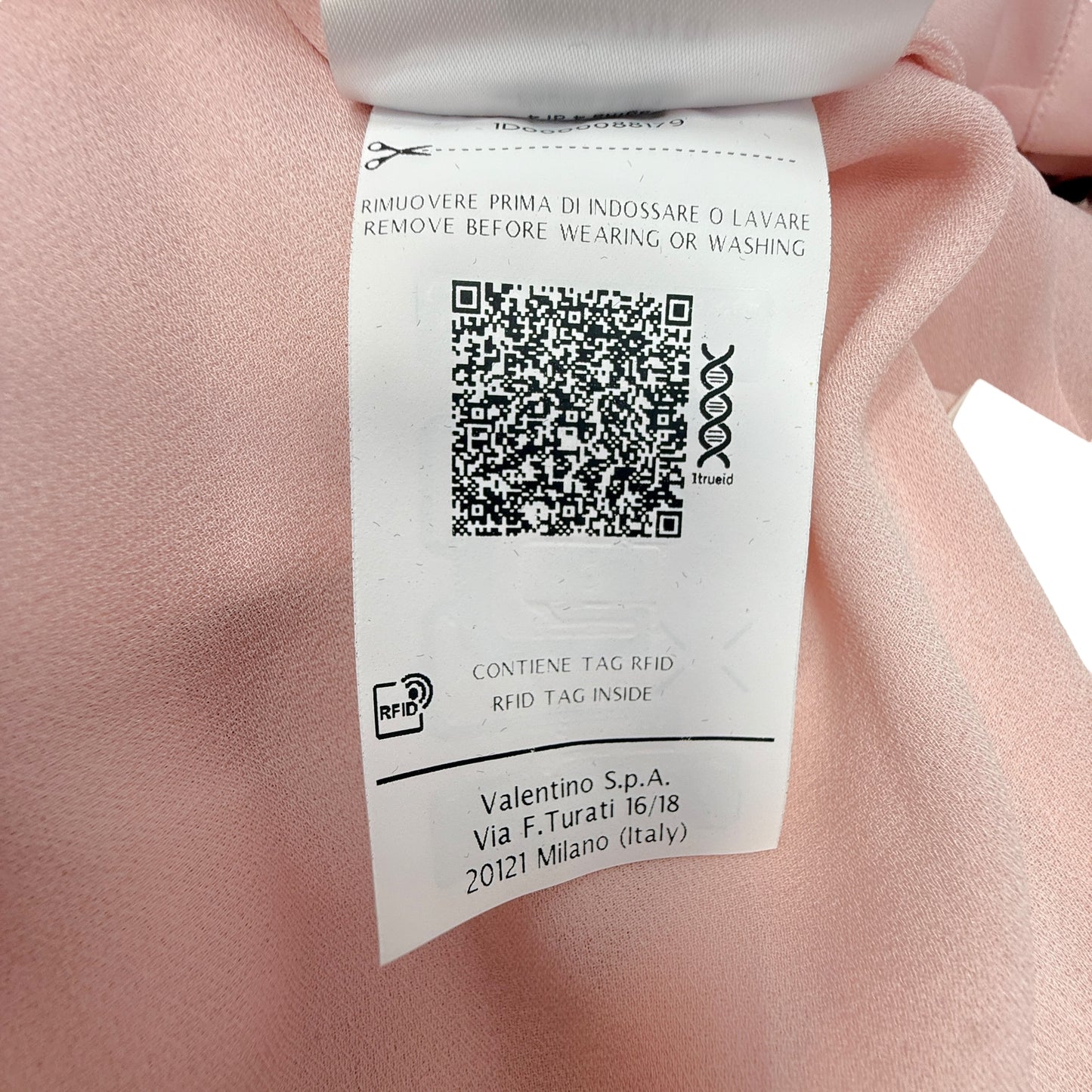 Ruffled Silk Crépe de Chine Mini Dress Luxury Designer By Valentino Garavani In Pink, Size: US 8/IT 44