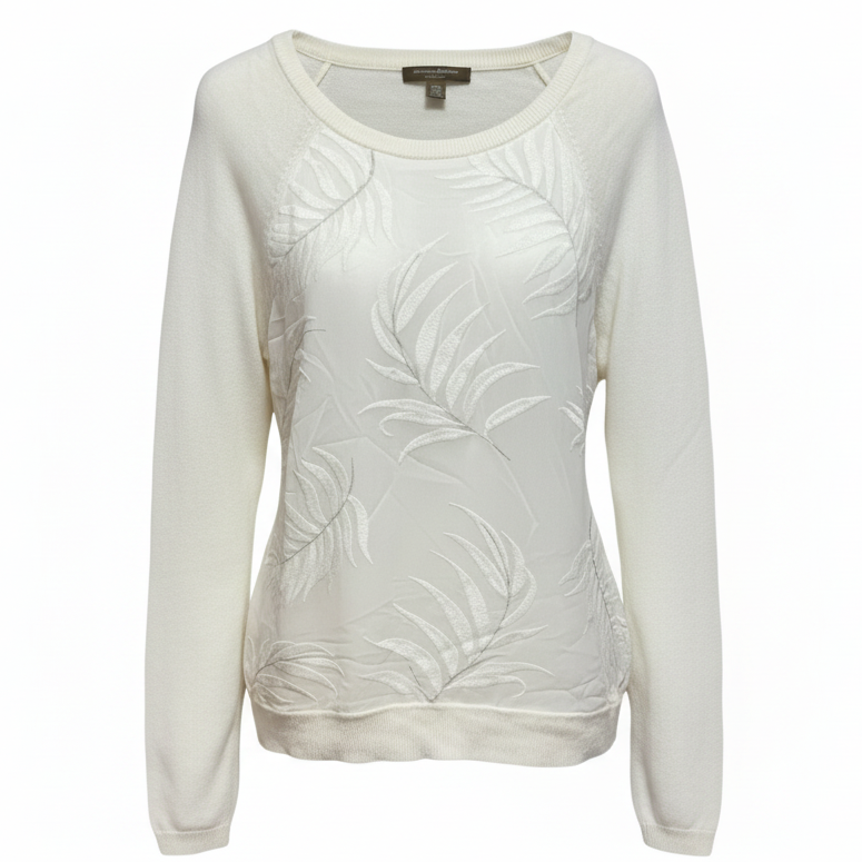 Silk & Cashmere Sweater By Tommy Bahama In Cream, Size: L