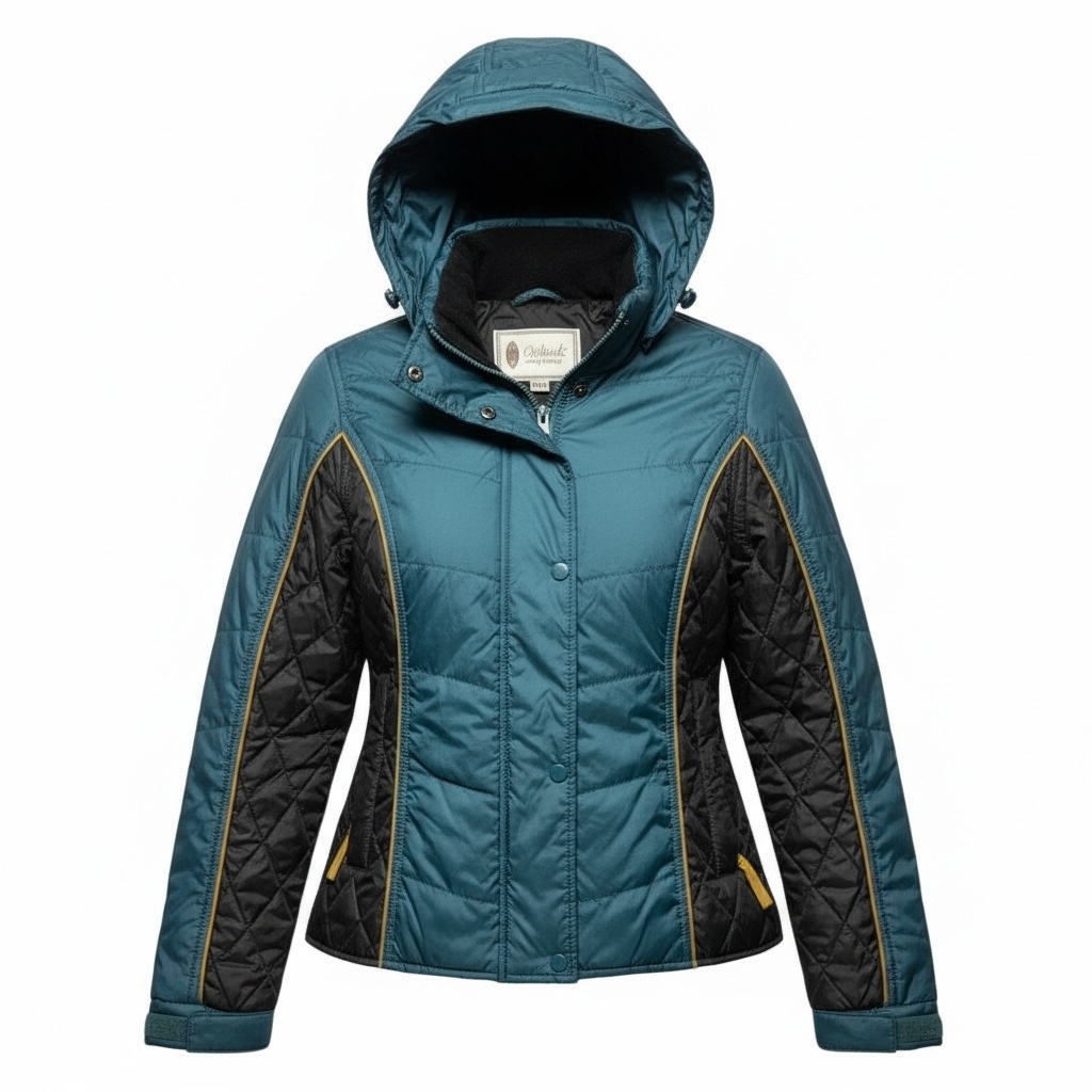 Jacket Puffer & Quilted By Outback Trading Company In Teal & Black, Size: S/M