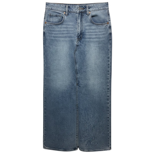 Front Slit Skirt Maxi By Blanknyc In Blue Denim, Size: 4