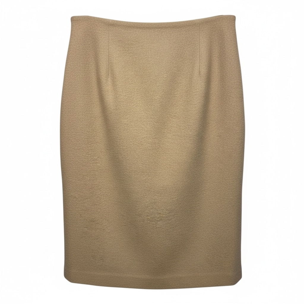 Wool Midi Skirt By Brooks Brothers In Tan, Size: 8