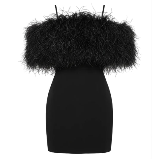 The Vesper Mini Dress By Line & Dot In Black, Size: L