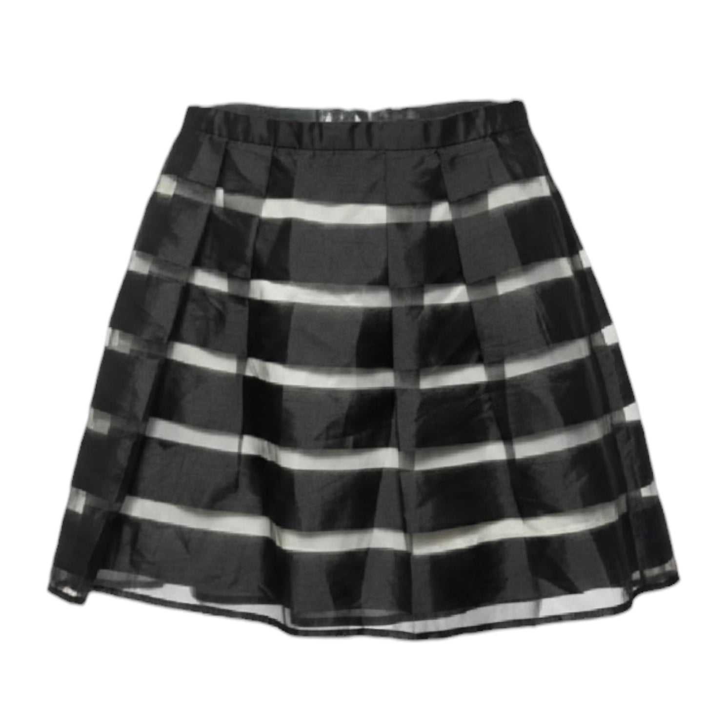 Striped Satin Skirt Designer By Xscape In Striped Pattern, Size: 8
