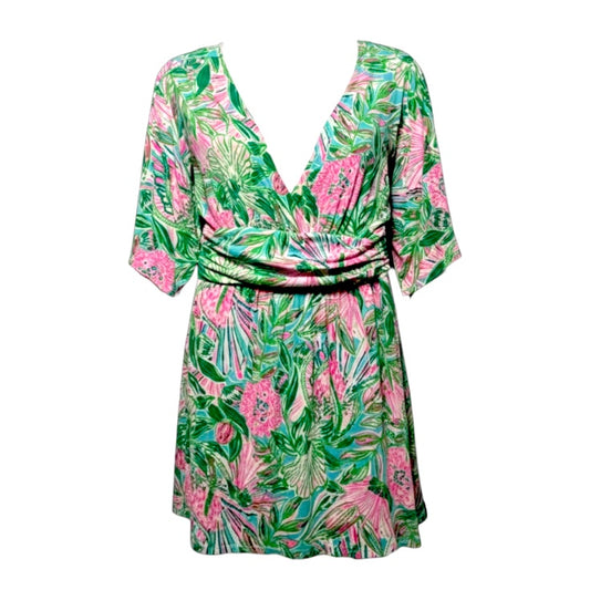 Parigi Skort Romper Designer By Lilly Pulitzer In Blue Horizon Coming In Hot, Size: S