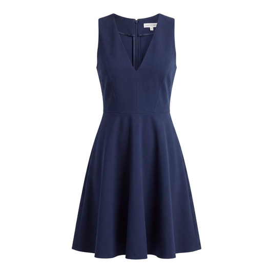 Catalina Fit & Flare Midi Dress By Dress The Population In Navy, Size: L