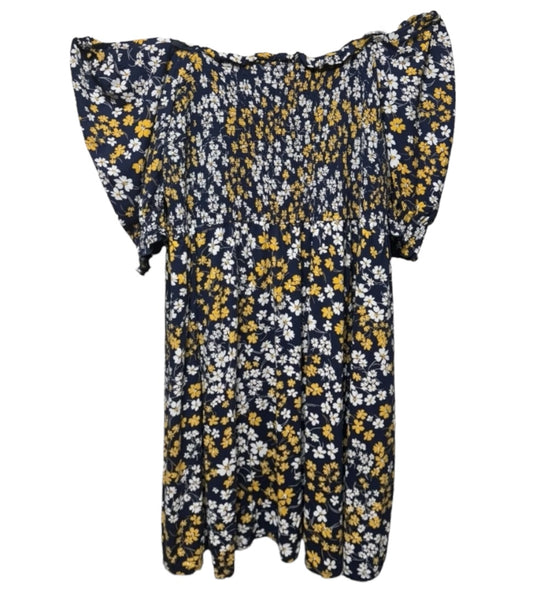 Jo Dee Smocked Off The Shoulder Dress Casual Short By Draper James In Floral Print, Size: 2X